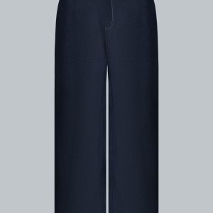 Quần Jean ống suông 2 túi, diễu trần chỉ